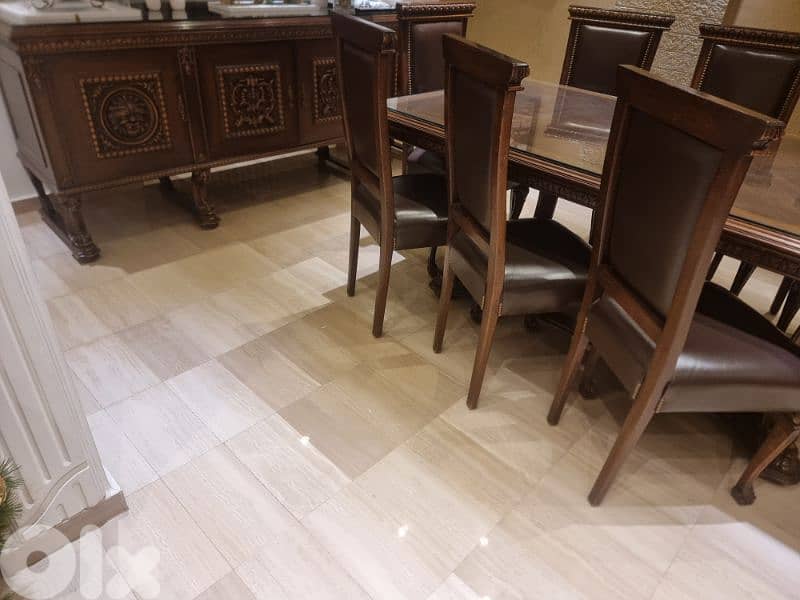 غرفة سفرة خشب سنديان اصلي 2