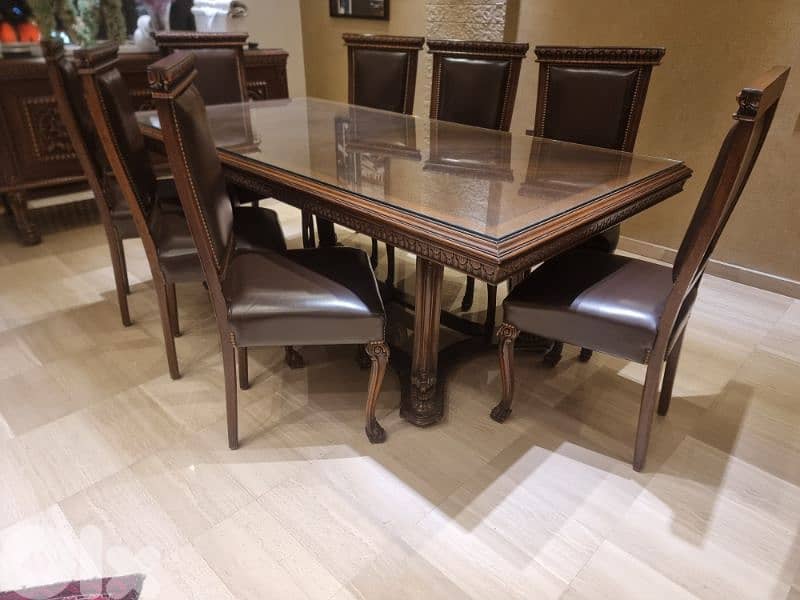 غرفة سفرة خشب سنديان اصلي 3