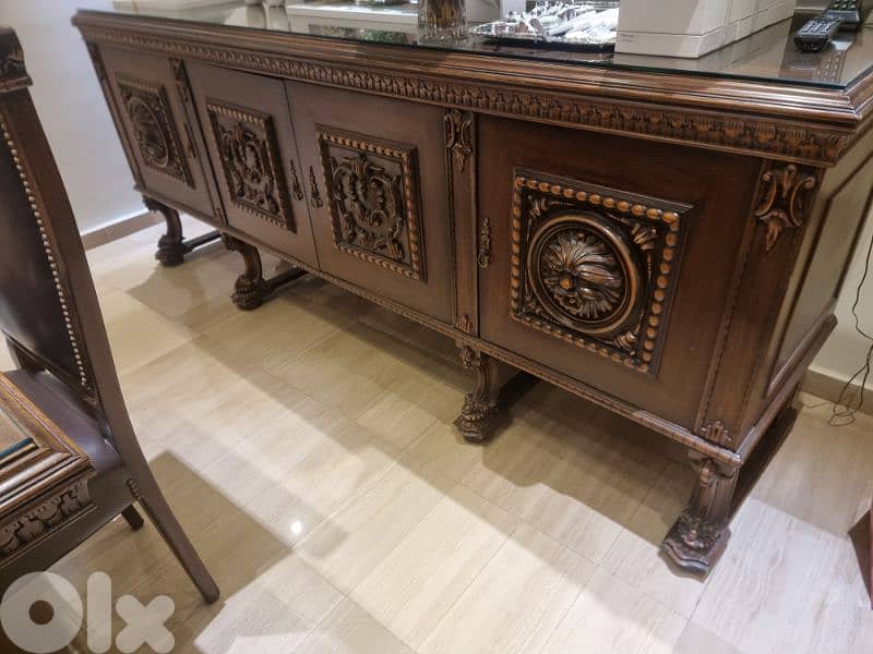 غرفة سفرة خشب سنديان اصلي 4