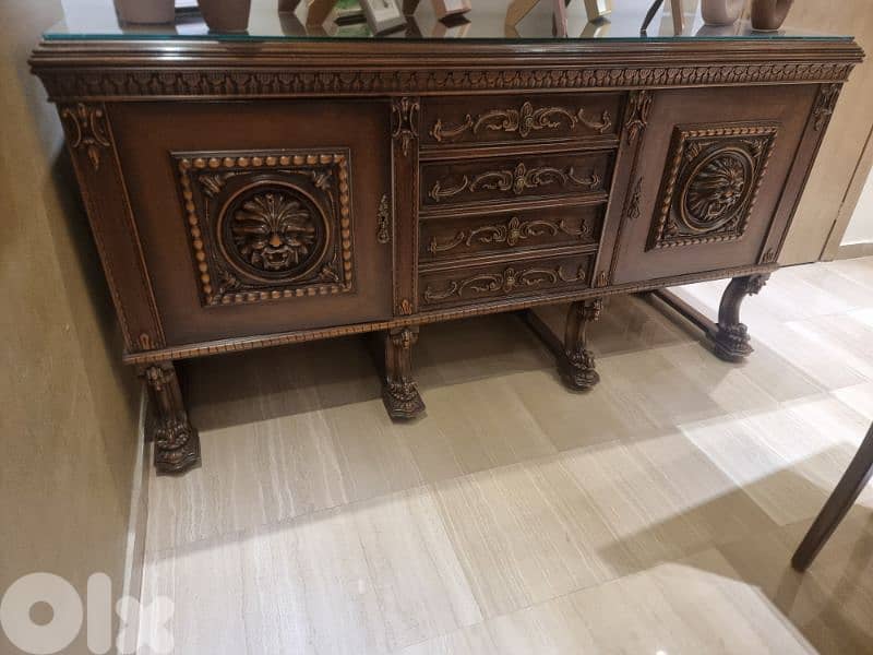 غرفة سفرة خشب سنديان اصلي 5