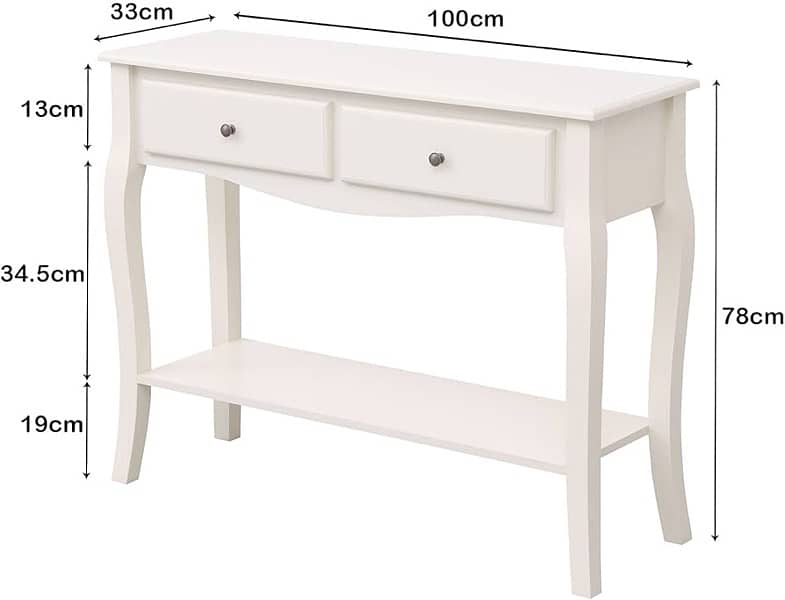 Modern Side Table with 2 Wooden Drawers 2