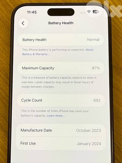 15 pro max 256GB used