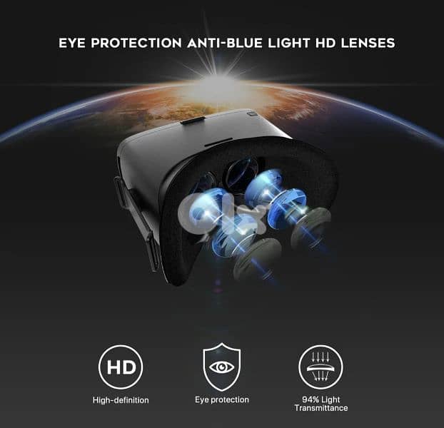 DESTEKV5 VR Headset with Bluetooth Controller for 4.7-6.8 inch 2