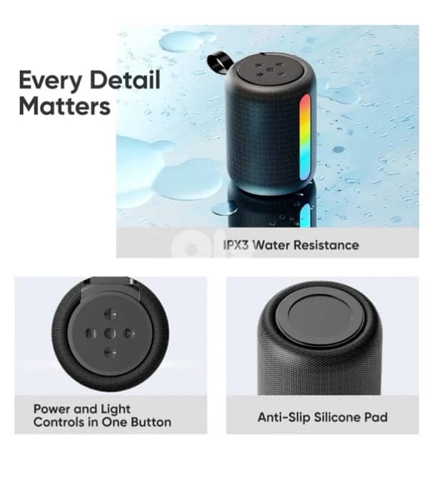 S56 Portable Bluetooth Speaker-Bright Lights,Clear Sound, Easy Connect 4