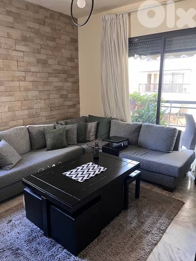 grey L shape couch