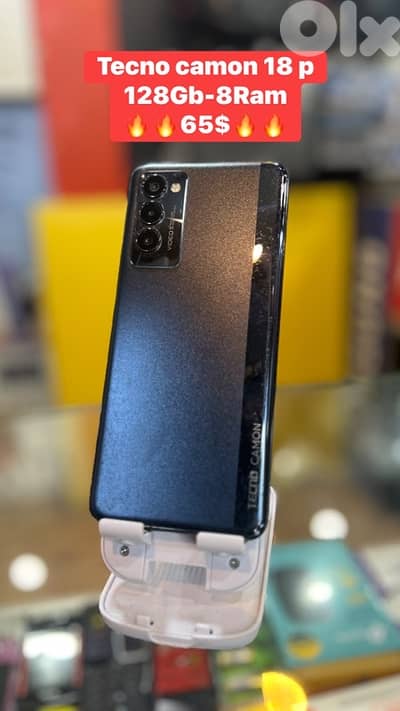 camon 18 p used 128gb bas be 65$