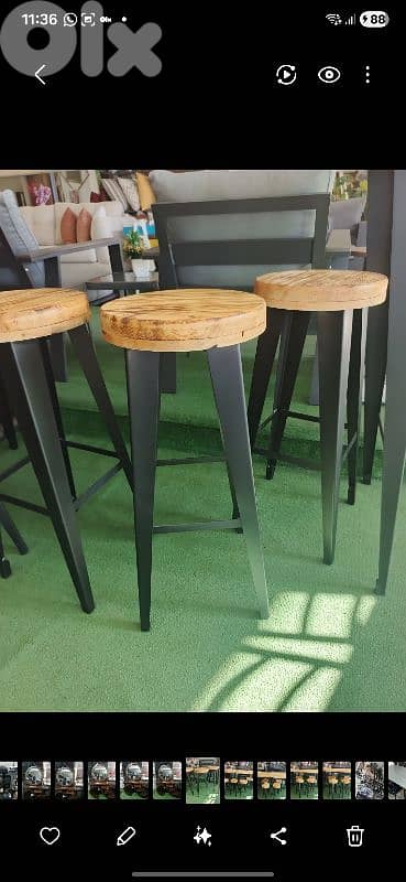 Bar wirh chairs بار خشب سويدي مع كراسي 1