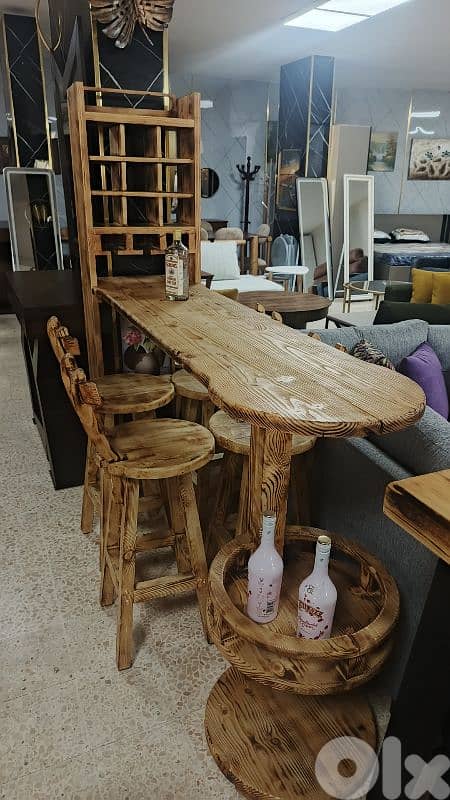 بار  خشب سويدي مع كراسي Bar with chairs 3