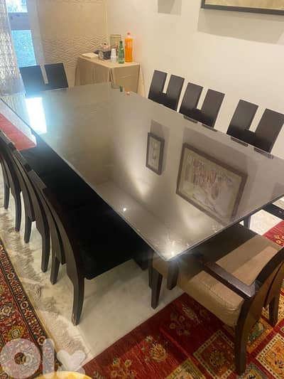 Dining Table with 8 chairs and middle Table for Living Room
