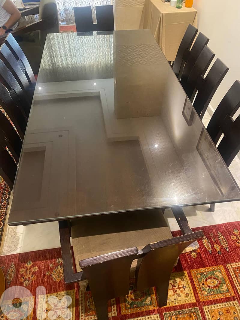 Dining Table with 8 chairs and middle Table for Living Room 3