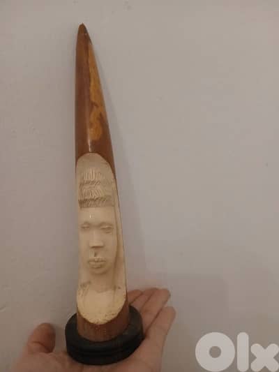 Carved ivory Elephant tusk