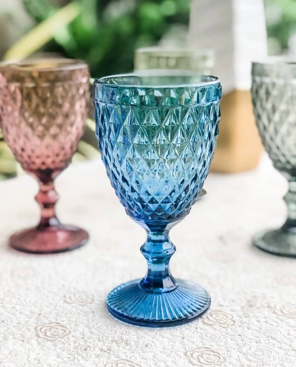 colored glass ware for dining or kitchen 2