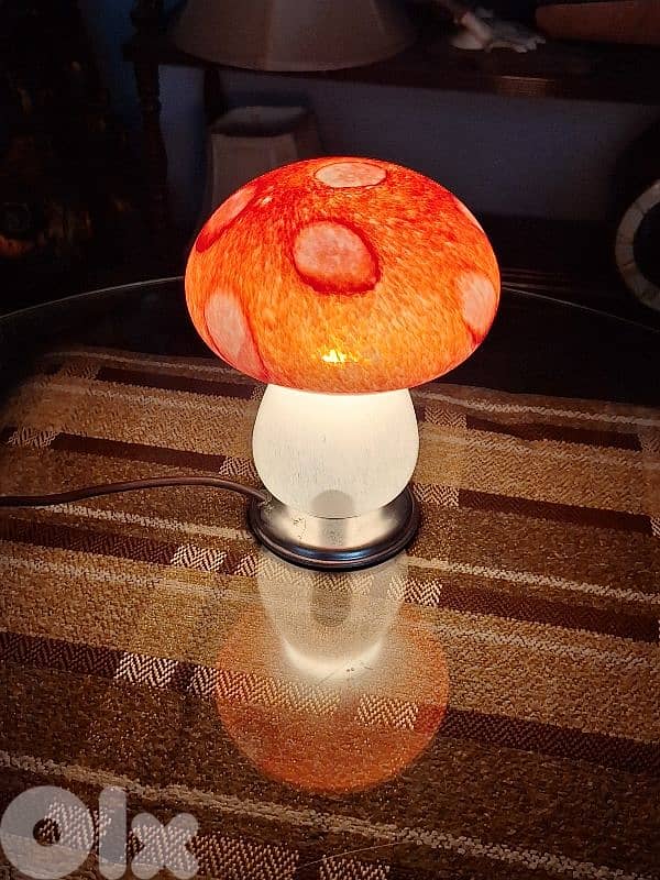 vintage italian mushroom shaped murano lamp 2