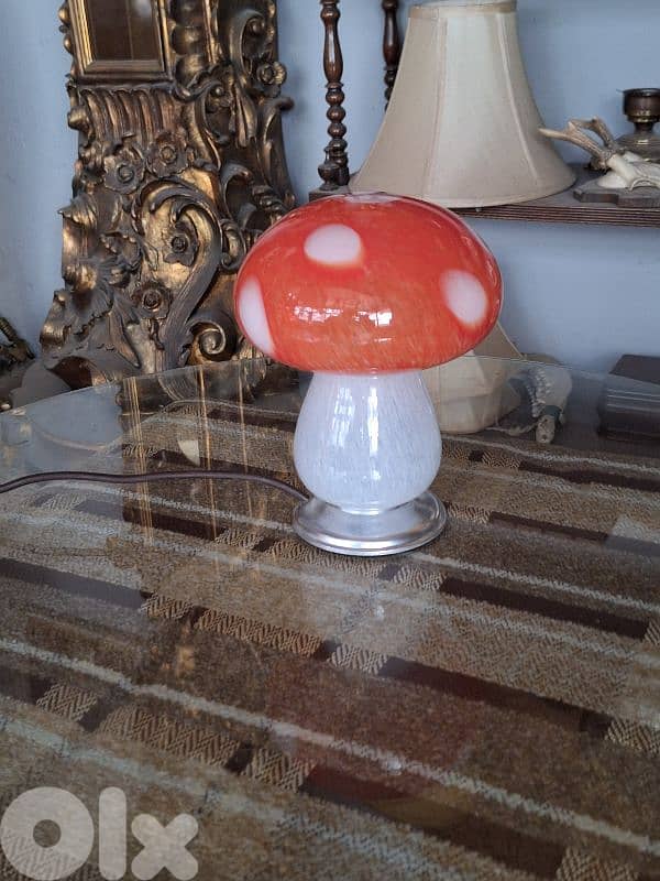vintage italian mushroom shaped murano lamp 4