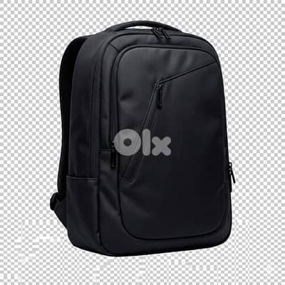 Elegant Jet Black Multi-Compartment Laptop & Travel Backpack