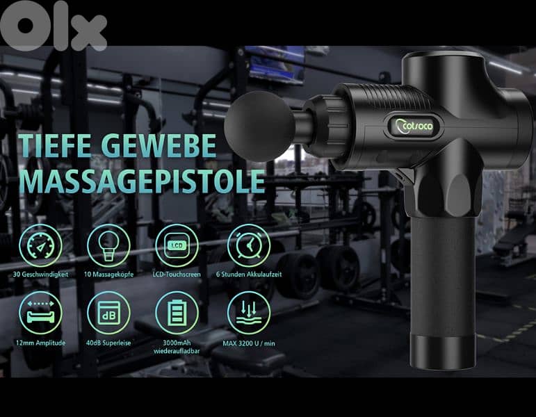 cotsoco Massage Gun-10 Massage Heads& 30 Speeds (original)/4$ delivery 9