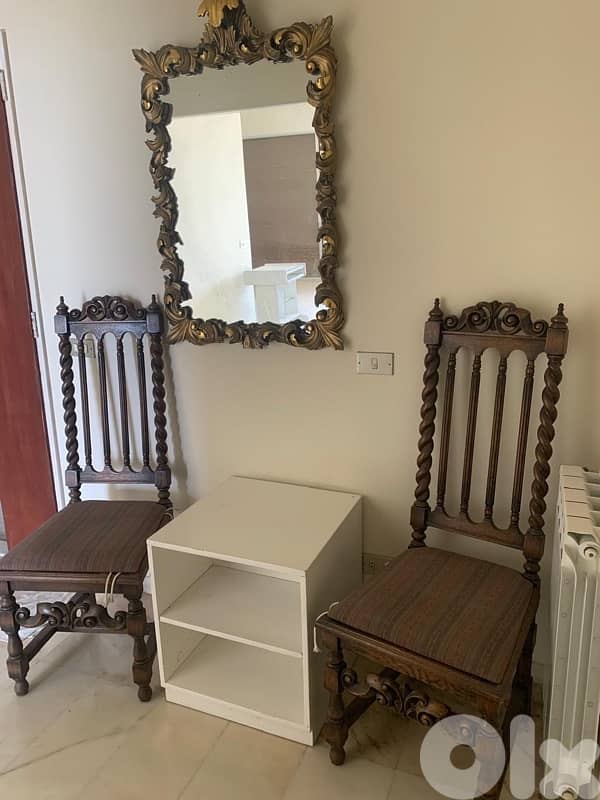 Ultra-rare regency spanish oak dining set 2