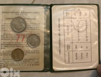 Spain 3 Uncirculated Coins Madrid 1977