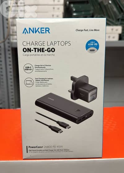 Anker power core+ 26800 pd 45w with 30w pd charger *
