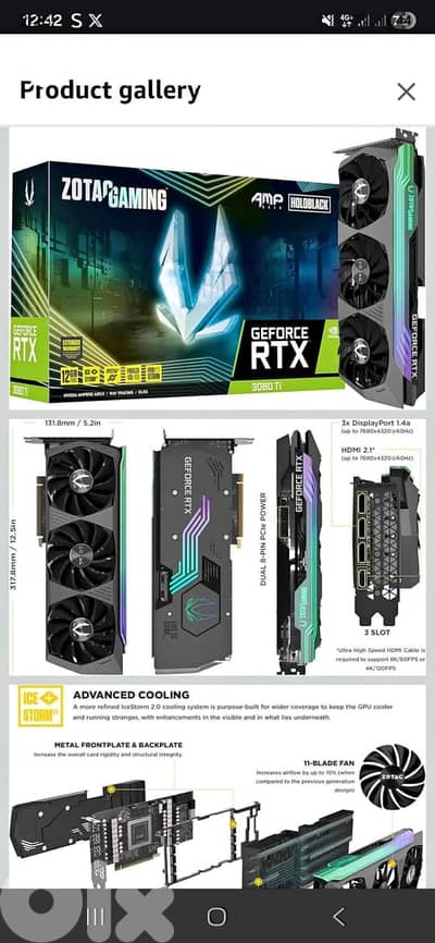 ZoTac Nvidia RTX 3080 Ti 12GB DDR6X