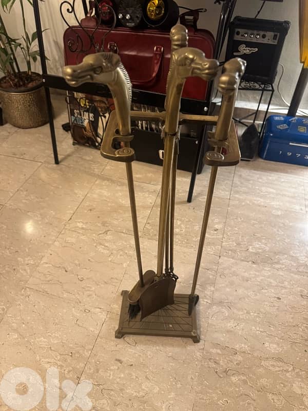 copper accessories cheminee 1