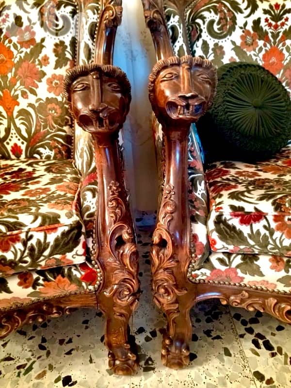 صالون فني فاخر للبيع – تحفة نادرة شغل إيد قديم 3