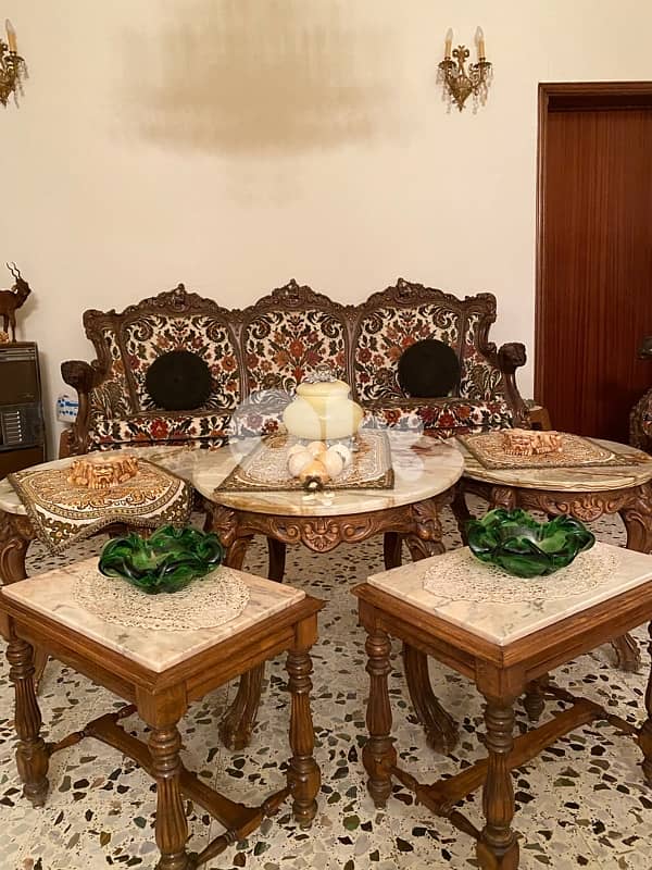 صالون فني فاخر للبيع – تحفة نادرة شغل إيد قديم 9