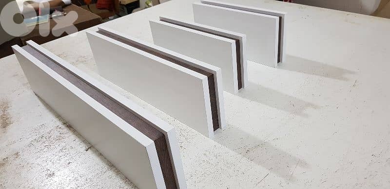 رفوف لاميكا ابيض و جوزي 1