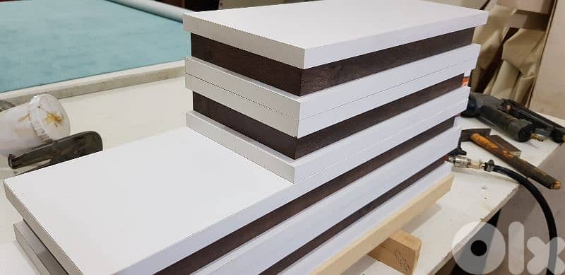 رفوف لاميكا ابيض و جوزي 2