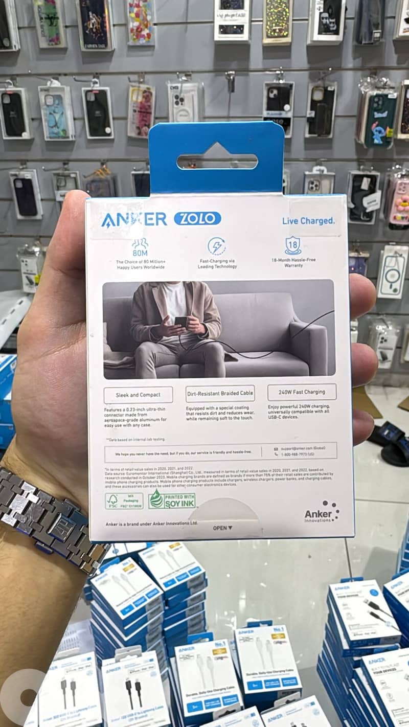 Anker zolo usb-c to usb-c cable black 1