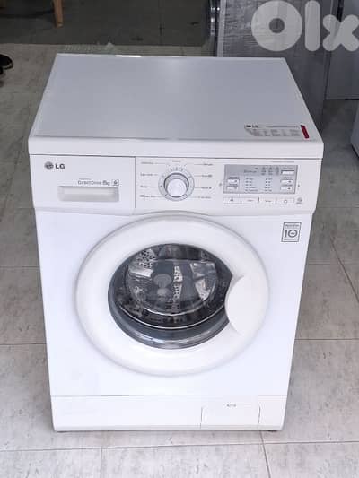 غسالة LG 8 كيلو، موتور Direct Drive Inverter