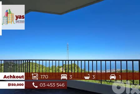 Achkout 170m2 | New | Mountain & Sea View | Modern | DA |