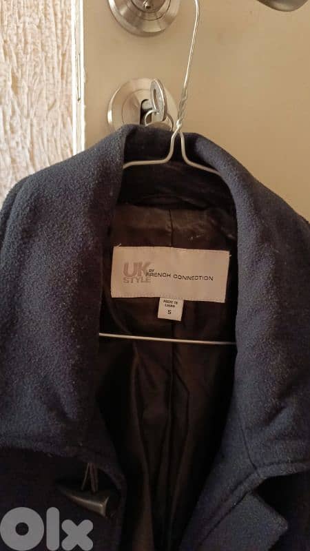 french connection navy blue coat 1