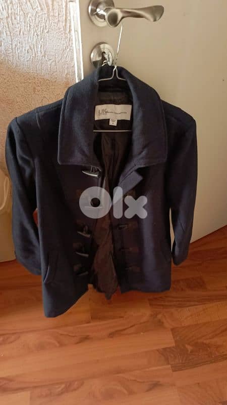 french connection navy blue coat 2