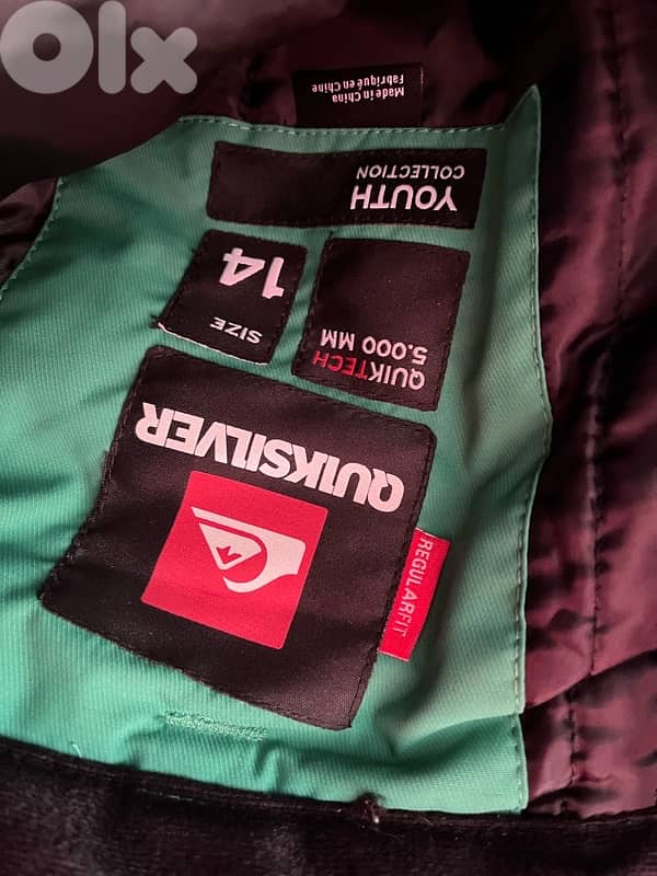 QUIKSILVER ski pant original in tag 7