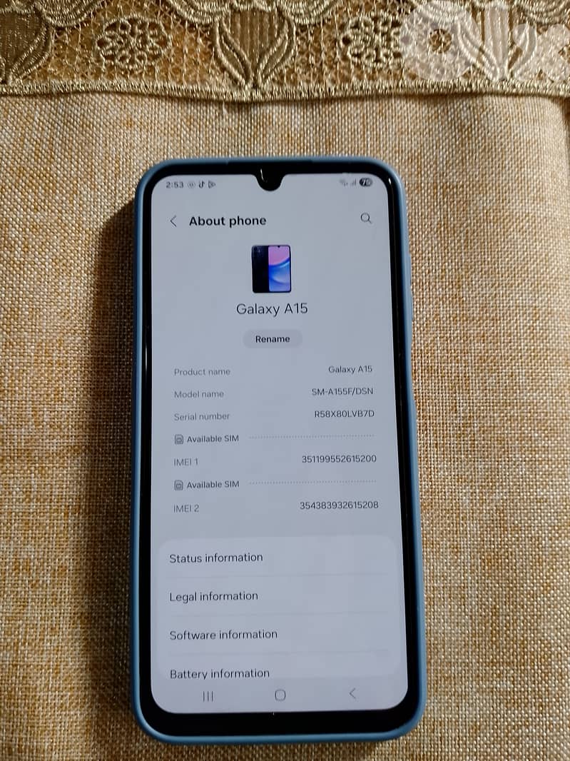 تلفون ماركة Samsung A15 معو تنين 2 كفرات مستعمل نضيف السعر 100$ 10