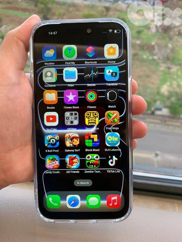 تلفون ماركة أيفون 17promax معو أغراضو ول علبة شبه جديد السعر 200$ 2