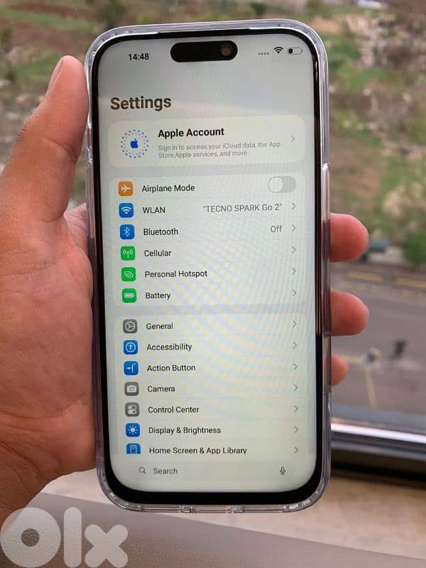 تلفون ماركة أيفون 17promax معو أغراضو ول علبة شبه جديد السعر 200$ 3
