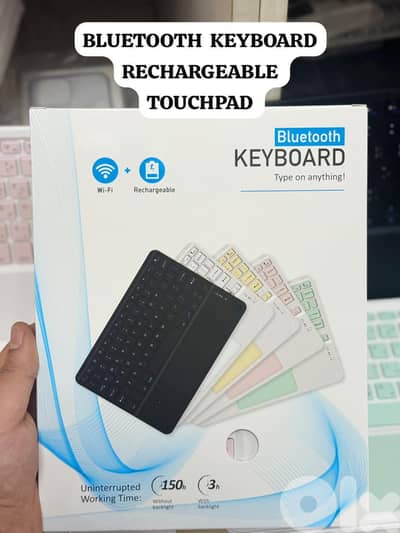 BLUETOOTH KEYBOARD TYPE ON ANYTHING/ RECHARGEABLE/TOUCHPAD