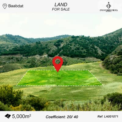 Land for sale in Baabdat ارض للبيع في بعبدات