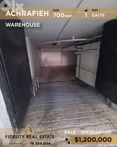 Warehouse for sale in Achrafieh EA179 مستودع  للبيع في الأشرفية
