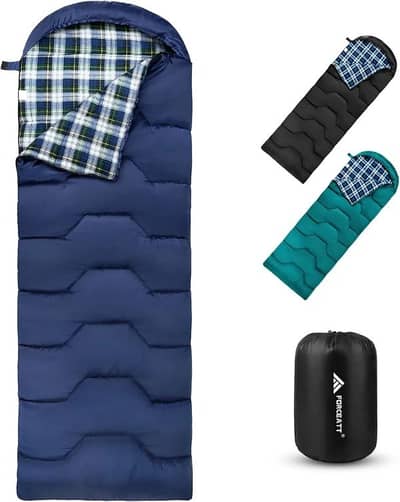 Forceatt Sleeping Bag 3~4 Seasons, -5°C Flannel and 20°C Polyester