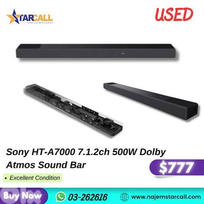 Sony HT-A7000 7.1. 2ch 500W Dolby  Atmos Sound Bar