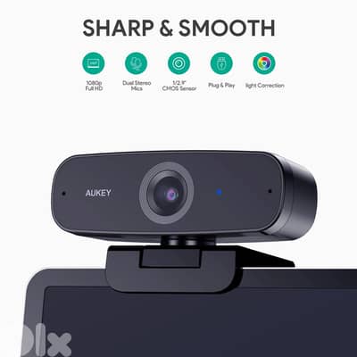 AUKEY 1080P Webcam with Microphone – Plug & Play