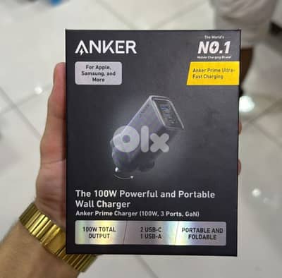 Anker Prime charger 100w 3 ports 3pin