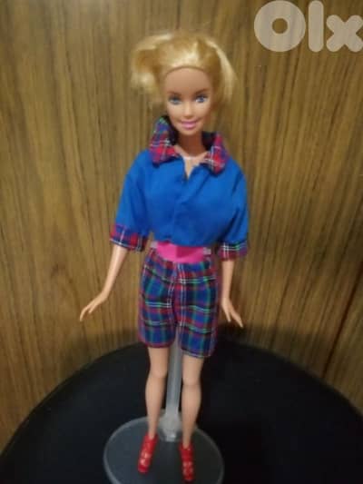 Barbie unknown Mattel vintage as new doll bend legs in outfit+shoes=28