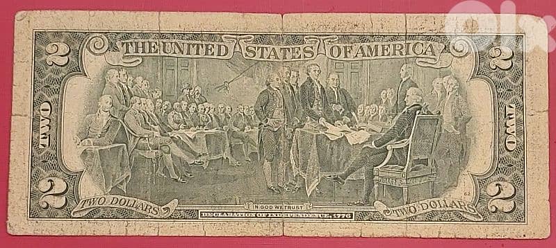 USA $2 Green seal 1976 (has small tears at the edges- see photos) 1