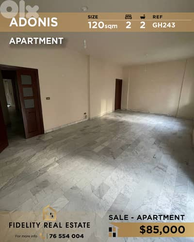 Apartment for sale in Adonis GH243  شقة للبيع في  أدونيس