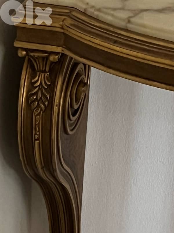 classic marble console with mirror 2