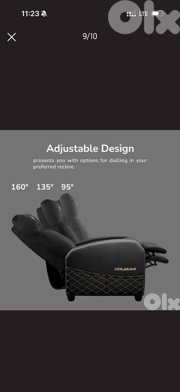 Cougar Ranger Elite Gold Recliner Sofa 8